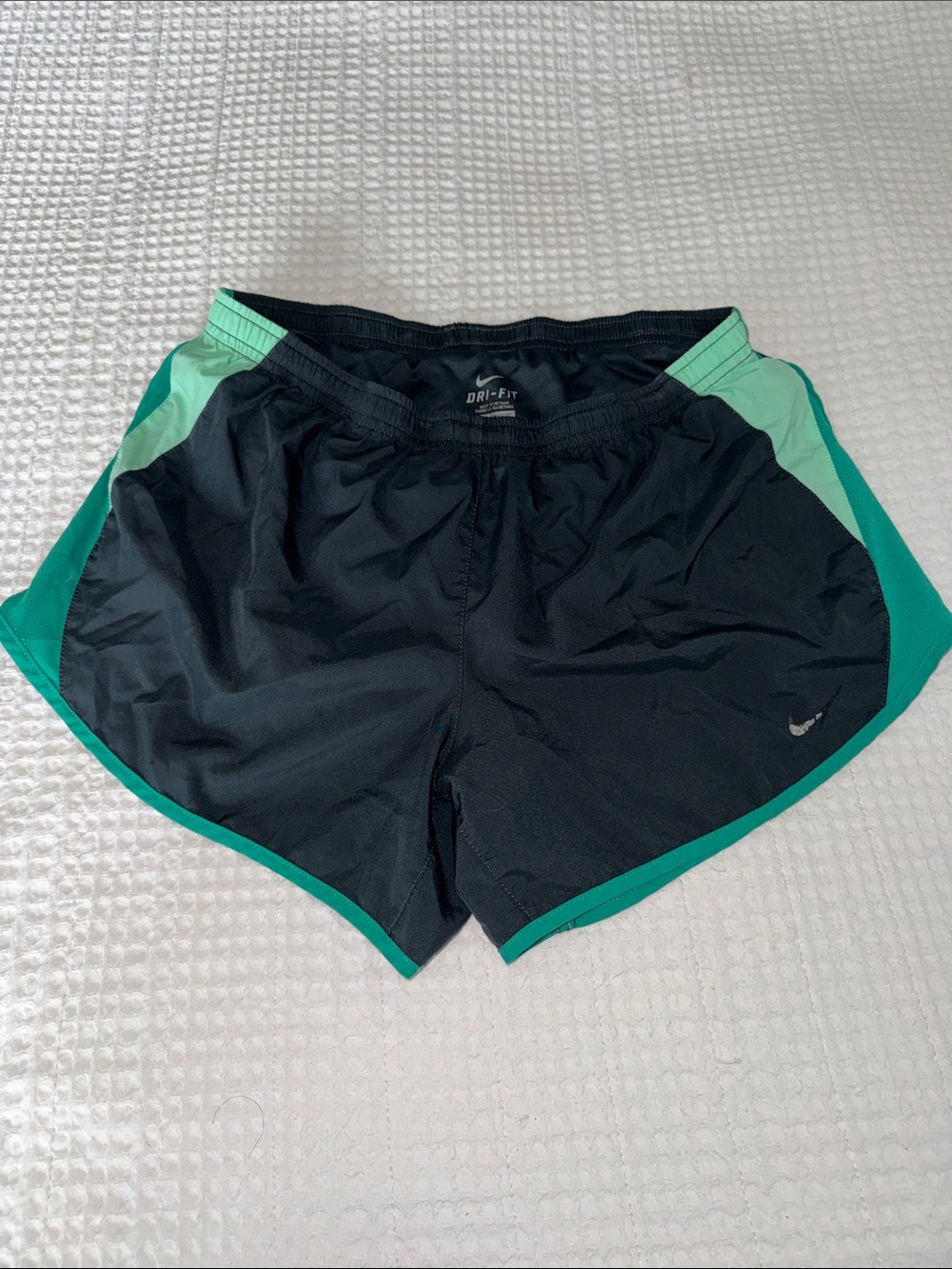 Nike Black Shorts with Teal & Mint Accent